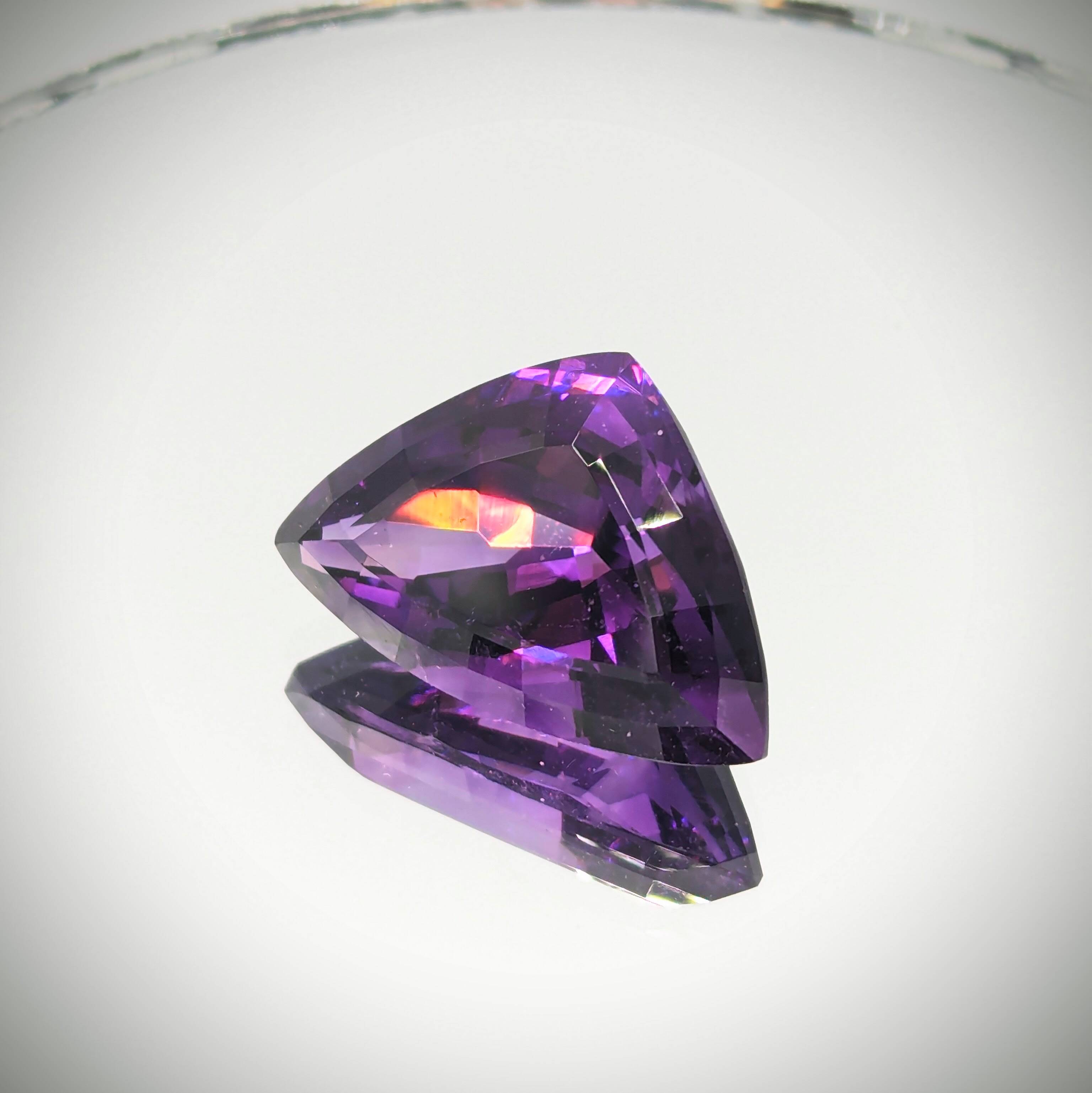 Gemstones 凛 Offset Band in Plum Spinel | Melanie Casey Jewelry