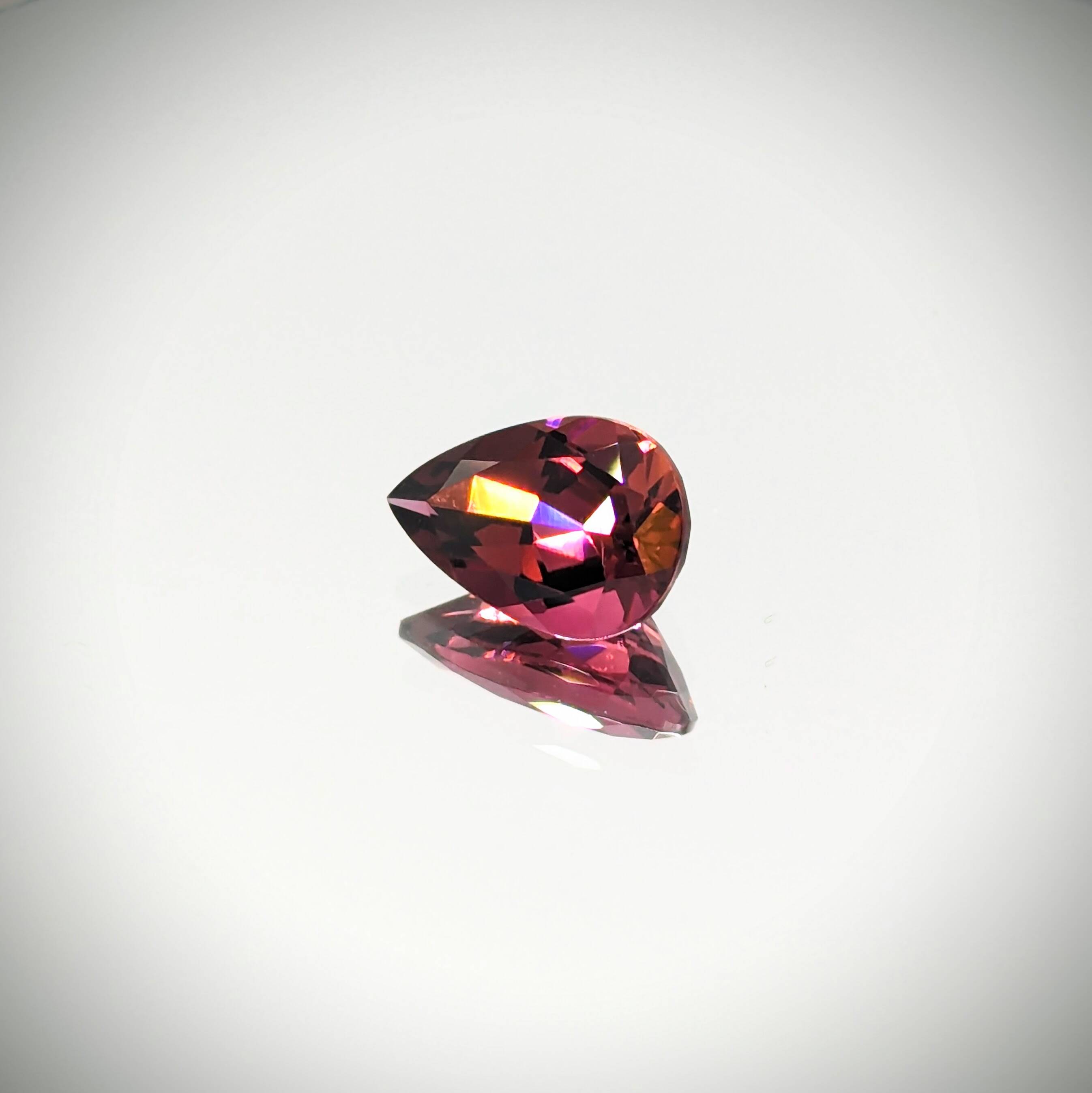 Gemstones 凛 Rhodium/Hematite Plated Mystic & Clear CZ Three Stone Twisted